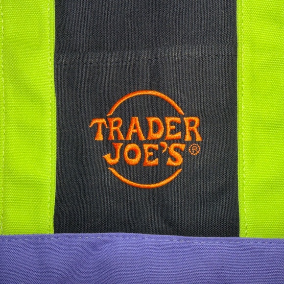 Trader Joe’s Mini Canvas Tote Bag Multi Color - Picture 2 of 4